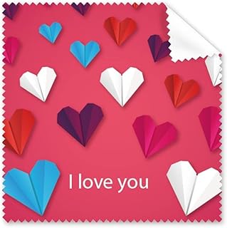 Origa Geometric Heart Pattern Cleaning Cloth Phone Screen Glasses Cleaner 5pcs