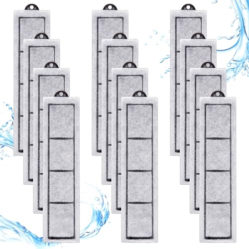 Kittmip 12 cartuchos de filtro compatibles con filtro RF-S, repuesto de filtro de acuario para acuarios de escritorio