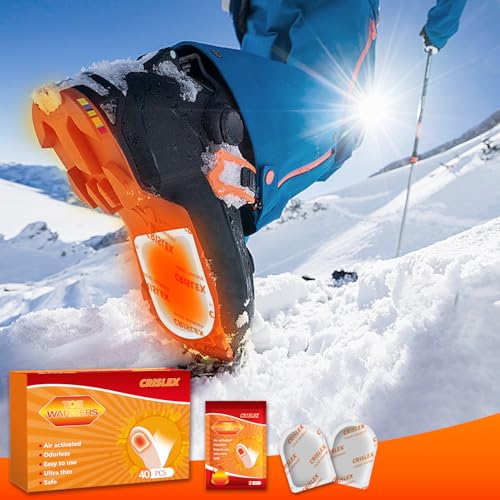Toe Warmers - Insole Foot Warmers 10/40/80 Packs, Long Lasting Safe Natural Odorless Air Activated Warmers, Up to 8 Hours of Heat, Foot Warmer for Sports, Hiking and Outdoor (10)