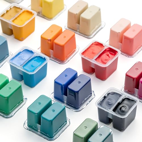 Image of HIMI Gouache Paint Set, 36 Colours x 12 ml, Twin Jelly Cup Design, Art Supplies for Professionals, Paint for Canvas and Paper, Perfect for Artists, Students
