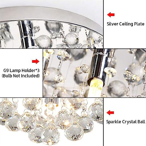 Plafond crystal light au design de pluie de cristal K9 - 6