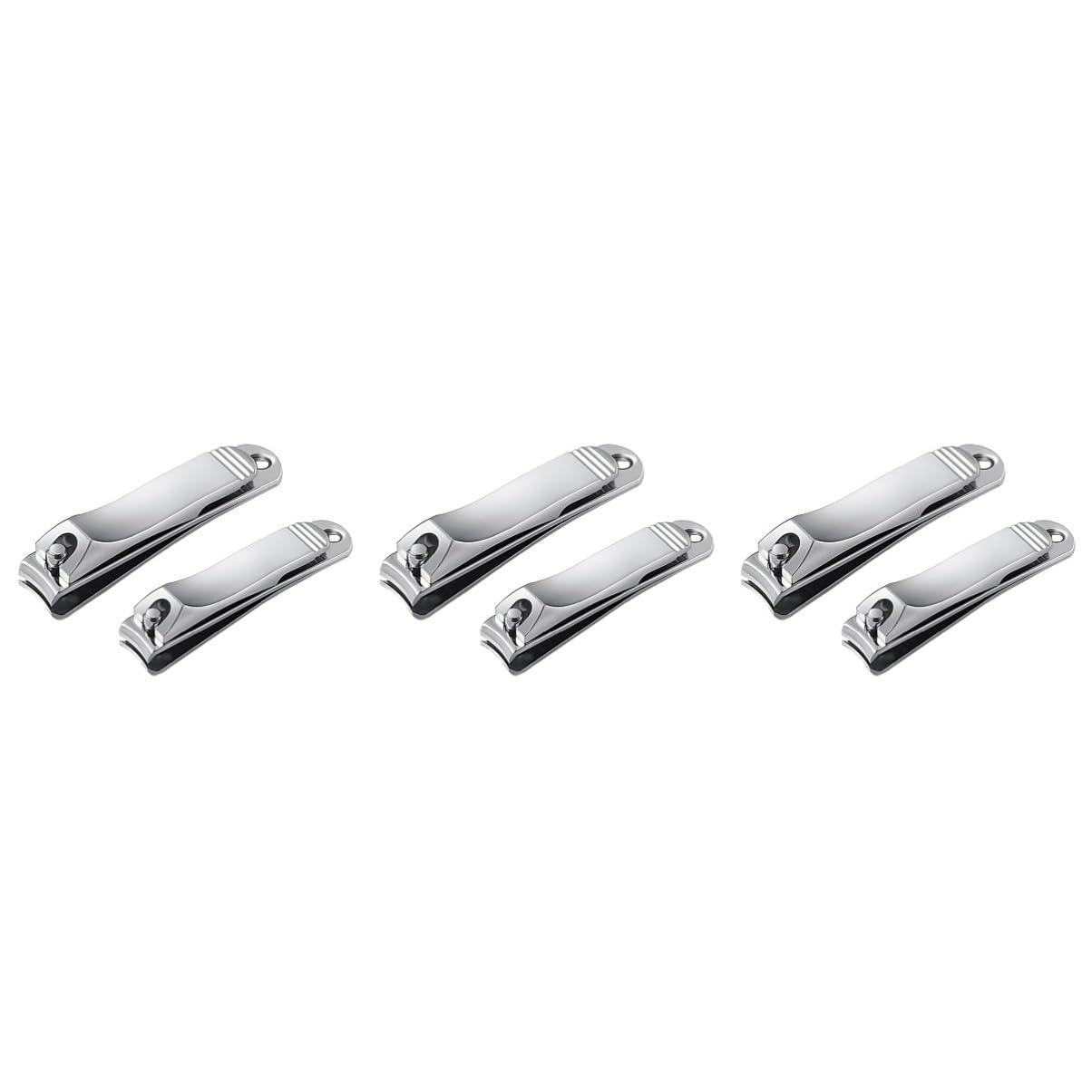 MAGICLULU 3 Set Di Forbici Per Unghie Kit Per Tagliare Le Unghie Set Per Manicure in Acciaio Inox Tagliaunghie E Lucidatrice Per Uomo E Donna 2 Pezzi*3