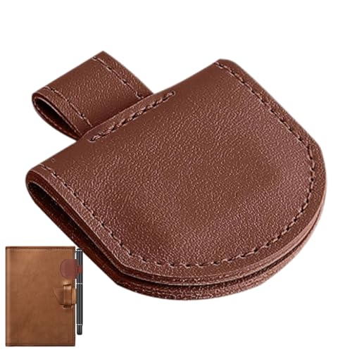 磁気ペンホルダーしおり,レザー製 マグネット ブックマーク ペンシルクリップ | クリップ付き 教室 図書館 学生教師 文筆家 読書学習 オフィス 旅行 会議用