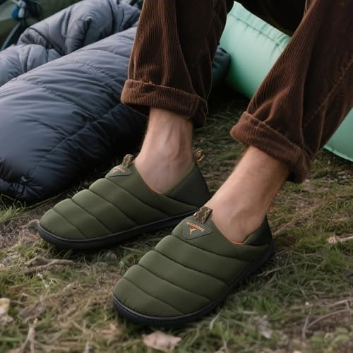 RockDove Men's Pufflite Two-Tone Quilted Loafer Slipper with Indoor/Outdoor Sole2