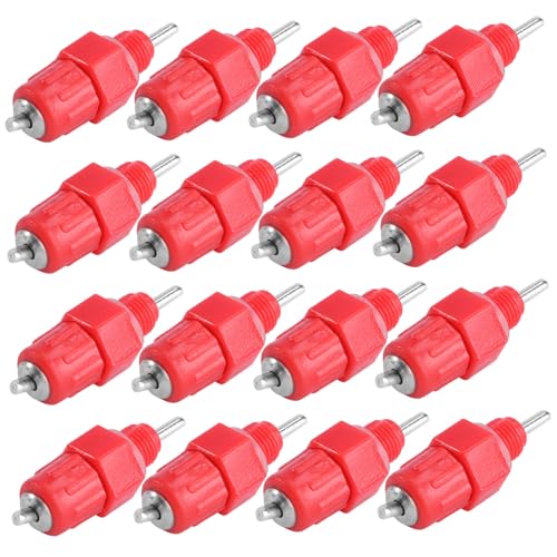 Wakauto 25Pcs Chicken Water Feeder Automatic Drinker for Poultry Screw Style Nipples for Ducks Geese and Game Birds Convenient Watering System for Farm and Coop