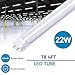 CNSUNWAY 4FT LED Light Bulbs, 18W 2400LM Super Bright, 6000K Cool White, 48 inch Fluorescent Light Bulbs Replacement, Double Ended Power, Type B Ballast Remove, T8 LED Bulbs 4 Foot - 4 Pack