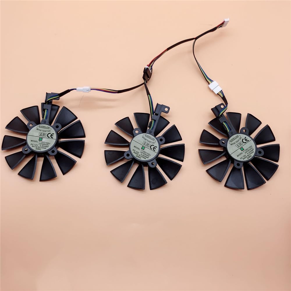 Electronics Video Games Replacement Parts Accessories Cooling Fan Graphics Card Cooler Fan for ASUS ROG Strix GTX1060 1070 1080TI Repair Parts - (Color: 4Pin 5Pin 6Pin)