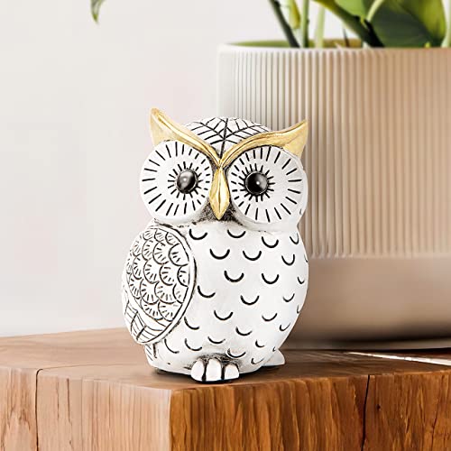 Owl Statue For Home Decor Accents,Owl Decor For Bookshelf Bedroom Living Room Office Table Desk Mantle Tv Stand Boho Decoration,Modern Shelf Decor Accents Animal Sculptures For Birds Lovers,Owls Gift #TOP6