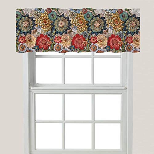 Laural HomeLaural Home Boho Bouquet Window Valance, Blue