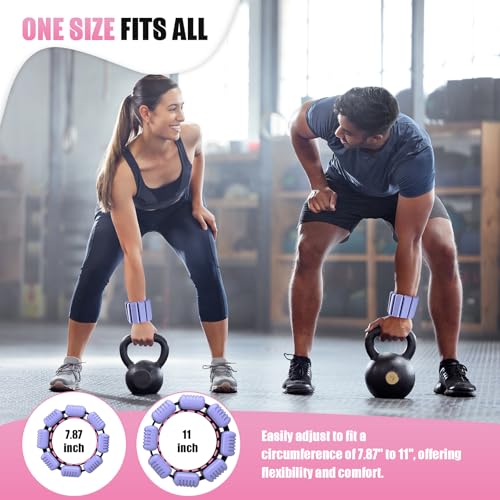 Image of Pilates Wrist Ankle Weights for Women, Wearable Strong Arm & Leg Weights Set of 2(1 lb /2.2 lbs Each), Adjustable Ankle Weights for Walking, Yoga, Dance, Barre, Gym