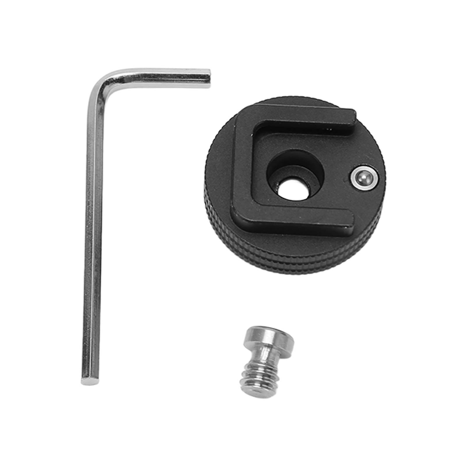 Vikye Camera Cage Anti-fall Cold Shoe Mount Adapter, Aluminum Alloy Expandable, 1/4