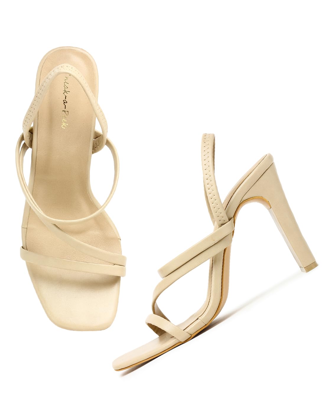 sneak-a-peek Strappy Block Heels, Comfortable Womens Sandals, Nude (B0DBDD937S) Amazon Price History, Amazon Price Tracker