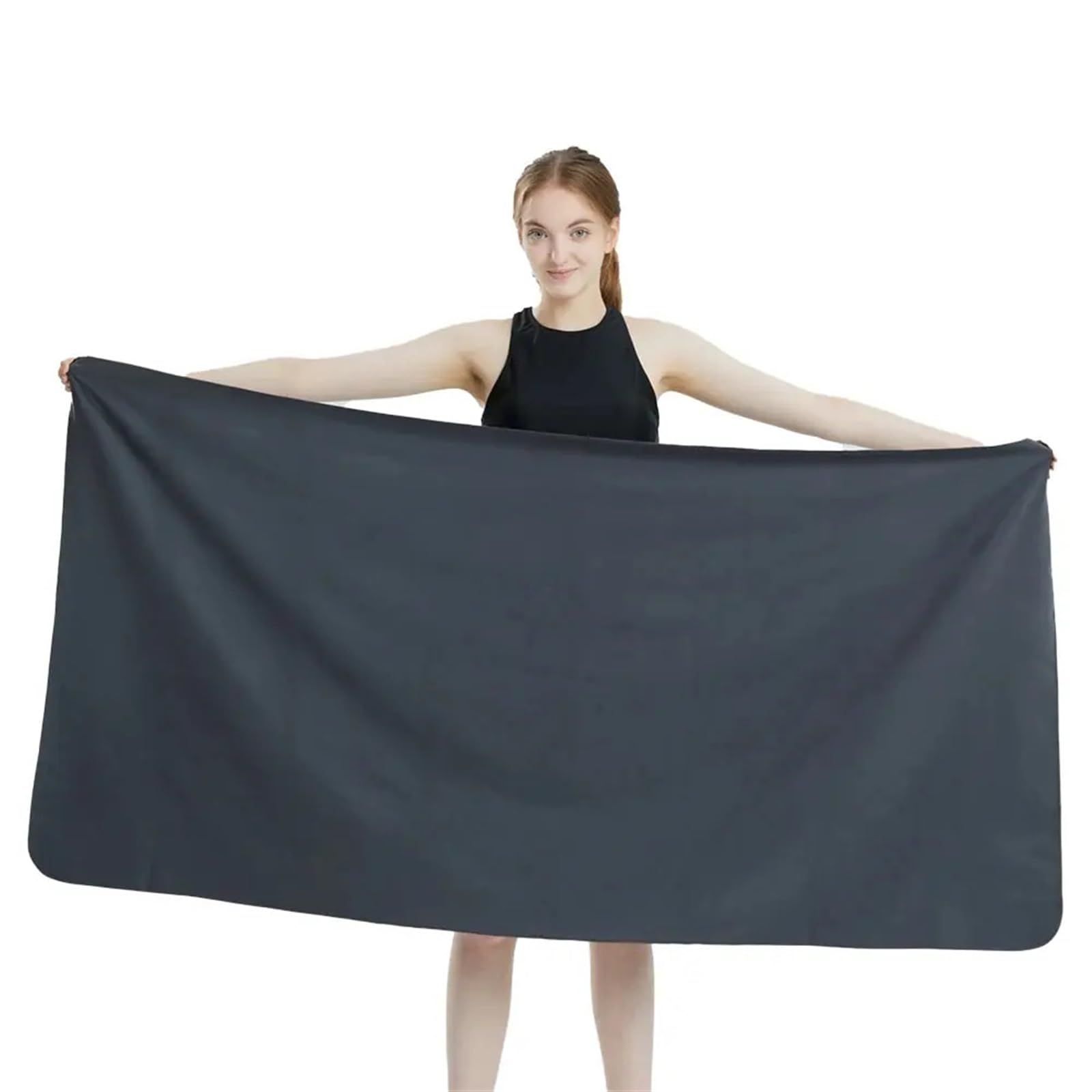 Toalla de microfibra Toalla de secado rápido Toalla de viaje Toalla deportiva Toalla de playa Toalla ligera suave a prueba de arena for nadar, Yoga, gimnasio para Playa, Piscina(Dark Blue OPP,80x160cm