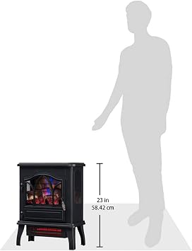 duraflame 3D Infrared Quartz Electric Fireplace Stove Heater, Black