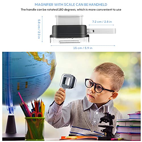 Magnifying Glass With Light, 10X 15X 20X Eye Loupe Handheld Potable With 8 Illuminated Lighted For Macular Degeneration, Seniors Reading, Coins, Jewelry, Stamps, Circuit Board, Currency #TOP5