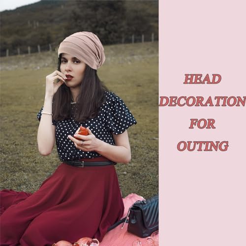 AIDIER Chemo Turban Mütze füR Frauen Damen Sommer Chemo Kopfbedeckung Baumwolle Chemo Krebs Cap Slouchy Kopfwickel Schlafmütze Weicher Turban füR Krebs Kopfbedeckung Turban füR Frauen Haarausfall