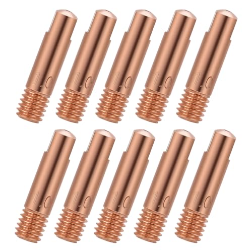 GVSS 10 Pièces Buses de Soudage MIG 1mm en Cuivre,Embouts de Contact pour Torches 15AK MIG MAG,Pièces d'Usure Compatibles avec Postes à Souder MB15AK
