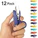 Cevinee⢠Grab-N-Cut Lefty/Righty Thread Snips Quick-Clip Sewing Scissors, Embroidery Yarn Cutter, Set of 12