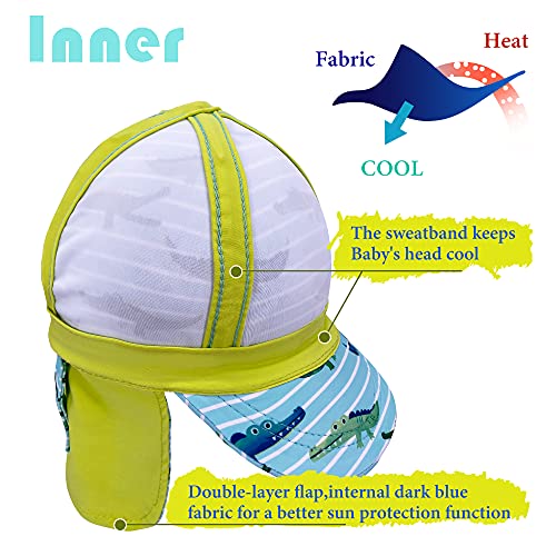 Image of Toddler Boys Sun Hat Kids Flap Hat Beach Sun Protection Hat UPF 50+ for Boys Girls