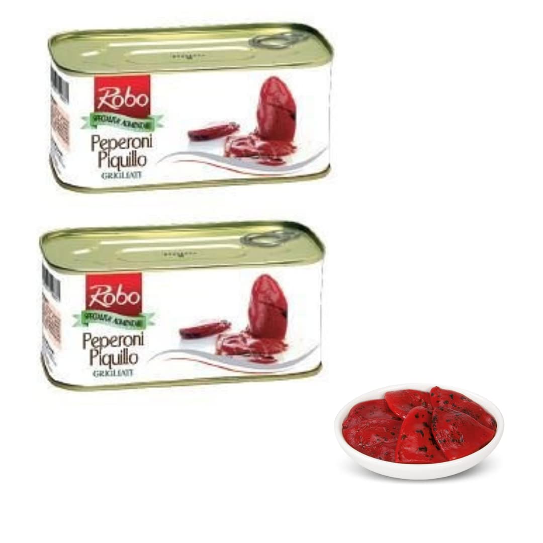 PZ 2 LATTE DA 660 GR DI PEPERONI PIQUILLO GRIGLIATI RIMA SCELTA IDEALE PER APERITIVI APERICENA HAPPY HOUR PEPERONE FRESCO E POLPOSO