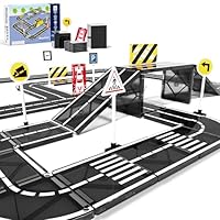 Magnetic Tiles Road Set for Kids - STEM Educational Construction Toys for 3 4 5 6 7 8+ Year Old Boys and Girls, Creative Building Toys for Toddlers, Ideal Birthday Idea (Magnet A)