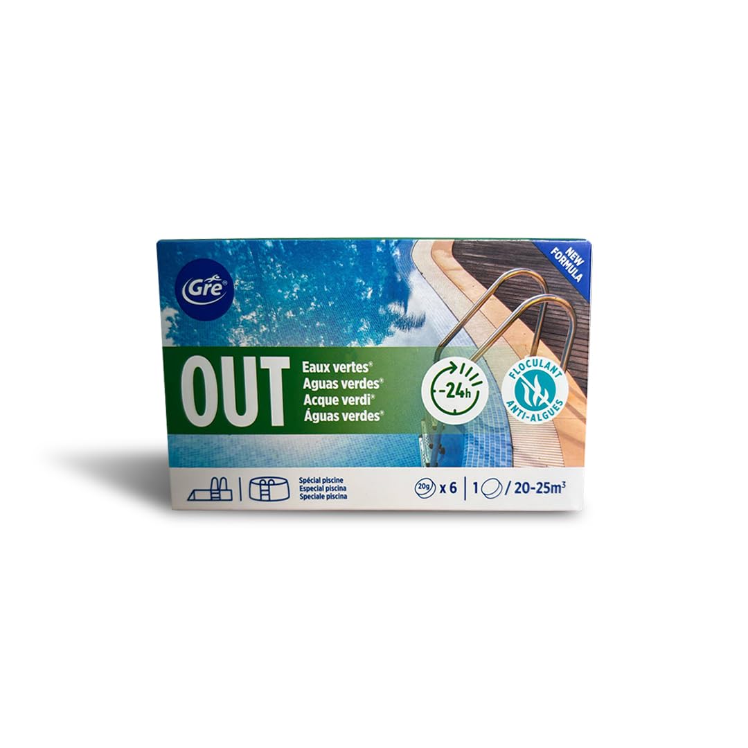 Gre 90147N - Stop Eaux Vertes, Lot de 6 Plaquettes de 20 g
