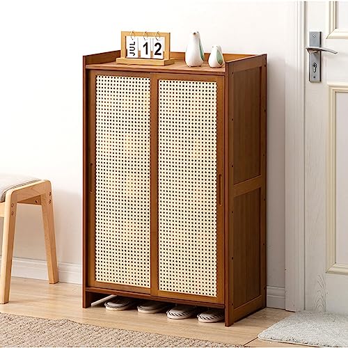 Zapatero Marrón, Organizador de Zapatos, Ahorro de espacio, Apilable, Duradero, Entrada Zapatero, Baño, Pasillo 60x32x93cm, Marrón (Marrón, 603293cm)