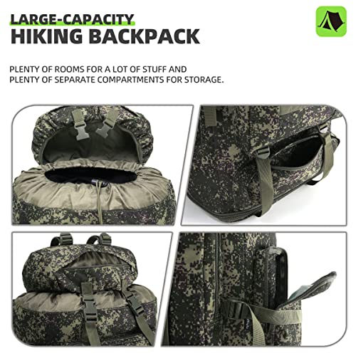 Mochila táctica impermeable de 100L para senderismo y camping miniatura 3
