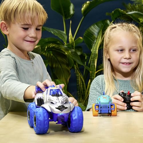 Dickie Toys Arctic Ice Monster Auto (25 cm) - Monstertruck für Kinder ab 3 Jahren mit Dampf-Funktion, Licht & Sound, Gummireifen, Freilauf, Monster Truck Spielzeugauto inkl. Batterien - 203754002