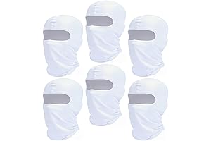 White Face Covering: Premium 6-Pack Balaclava Face Mask for Enhanced Protection and Comfort