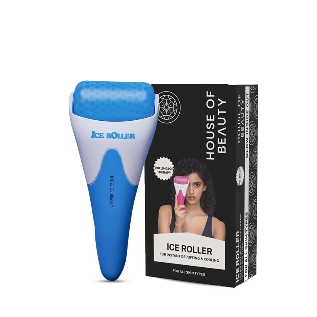 HOUSE OF BEAUTY Ice Roller Skin Cool Face Massager for Face and Body, Skin Hydrating and Moisturizing, Healthy Skin Depuffing, Eye Puffiness, Reducing Wrinkles, Skin Care Tool (Blue)-image-7