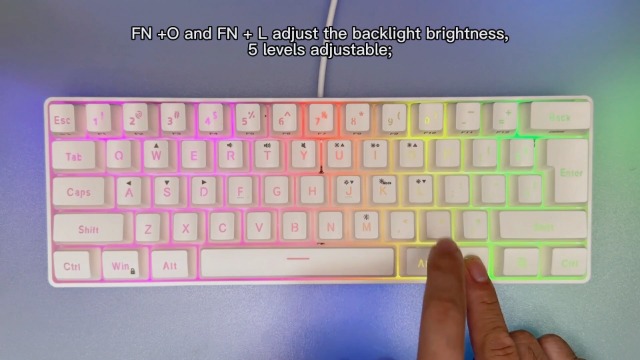 Amazon.com: Snpurdiri 60% Wired Gaming Keyboard, 61 Keys RGB