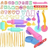 62 Stück Knete Zubehör Set, Knetzubehör Knetwerkzeug, Ton Und Knete Werkzeuge Mit Modellen Und Formen, Für Knetzubehör DIY Kreationsset Teiliges Knetwerkzeug Set