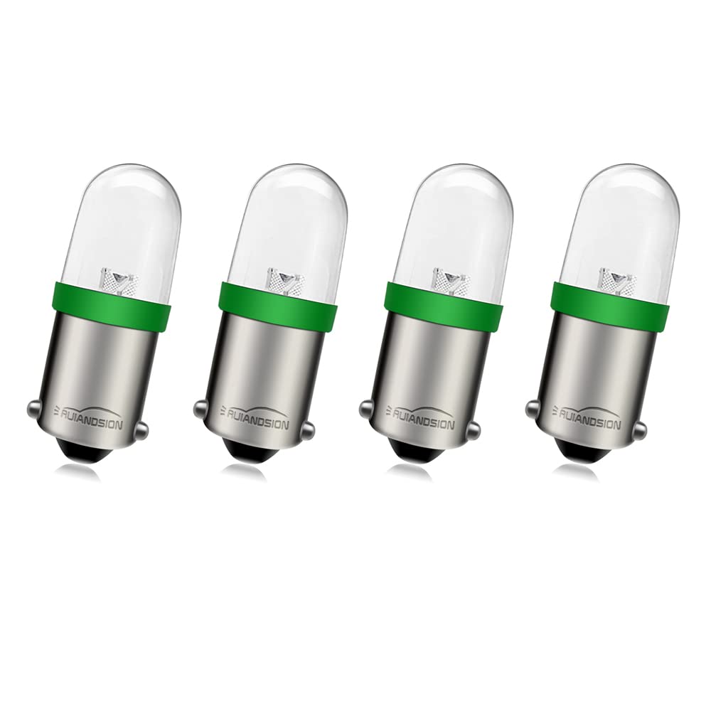 Ruiandsion BA9S LED Bulb 240V AC LED BA9s Base Replacement Bulb for Indicator Lights,Green (Pack of 4) — image 1