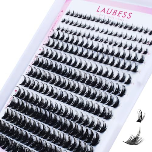 Image of Lash Clusters with Spikes Manga LAUBESS Eyelash Clusters Kit Fairy Anime Cluster Eyelash Extensions with Bottom Individual Lashes DIY Volume Cluster Lashes (Spiky+Bottom,0.07D-10-16mm)