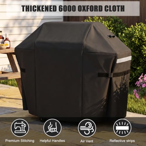 Image of 48 Inch 600D Heavy Duty BBQ Cover for Weber Spirit 2 Gas Grill