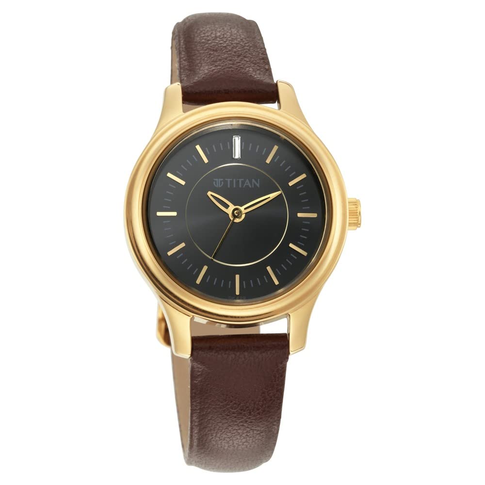 Titan Quartz Analog Black Dial Leather Strap Watch for Women-NS2638YL01 (B08X1FV5SZ) Amazon Price History, Amazon Price Tracker