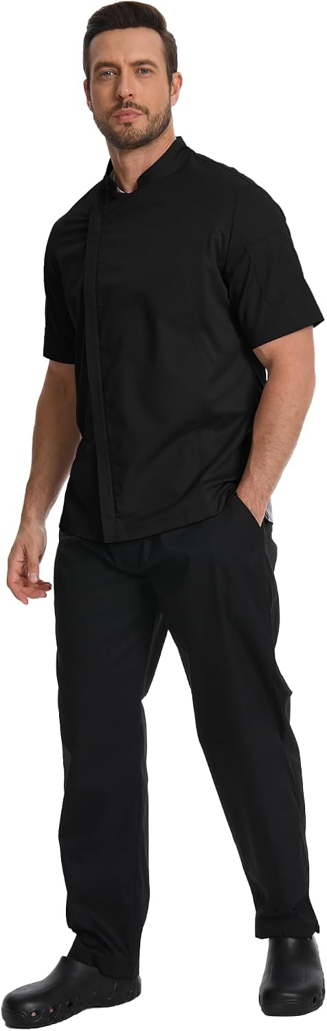 Chef Coat For Men Chef Jacket works wear with Side Mesh Vents