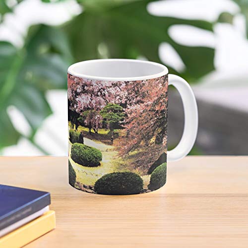 Blossoms Nature Cherry Japan Spring Tokyo Watercolour Garden Shinjuku Best 11 Ounce Ceramic
