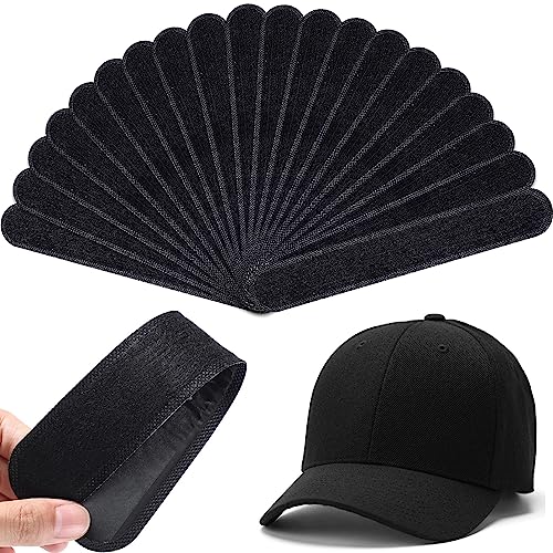FINGOOO 汗取りパッド 帽子 キャップ 40枚 汚れ防止 あせとりテープ ハットライナー 汗吸収 防臭 汗染み対策 無香料 使い捨て (ブラック)