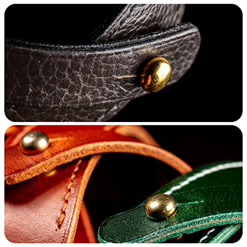 sourcing map 6mm Kugel Kopf Bolzen Nieten Schrauben Rücken 15Pack Rund Kopf Schaltfläche Nippel Niete für Basteln Leder Handwerk Handtasche Gürtel Hellgold