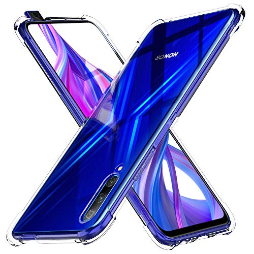 Peakally Case Compatible with Huawei Honor 9X Pro, Soft TPU Transparent Protector Case Cover for Huawei Honor 9X Pro, Anti Slip, Scratch Resistant-Transparent/Clear