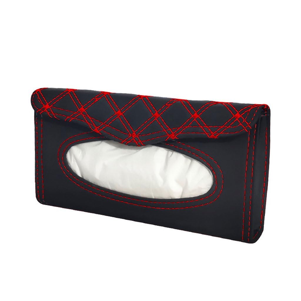 Boîte à mouchoirs en cuir voiture support élégant d'accessoires automobiles D