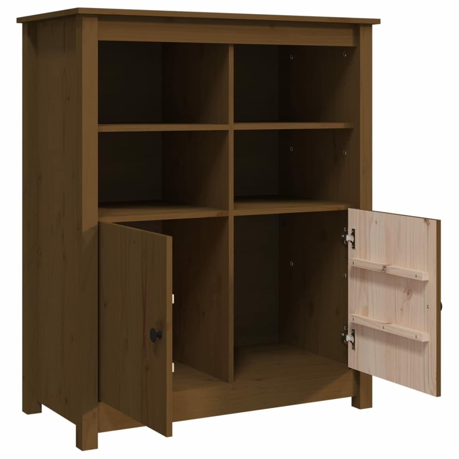 Kredens, komoda do sypialni, szafka komodowa, meble do korytarza, szafka apteczna, do salonu, na korytarz, szafka pomocnicza, kolor miodowo-brązowy, 83 x 41,5 x 100 cm, lite drewno sosnowe