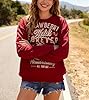 BOMYTAO Vintage Rock Band Sweatshirts for Women Fashion Country Music Pullover Beatle Strawberry Fields 1967 Long Sleeve Top, Red, XL #2