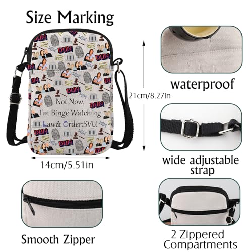 Detective Tv Series Inspired Gift Not Now I'm Binge Watching Crossbody Bag Law Detective Team Gift3