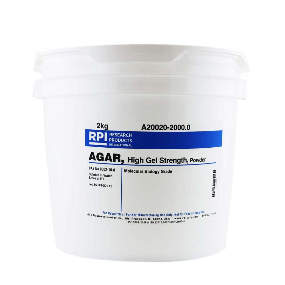 RPI A20020-2000.0 Agar, High Gel Strength, Powder, 2kg
