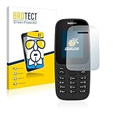 BROTECT Schutzglas für Nokia 105 2017 Schutzfolie Panzer Folie Glas Bildschirmschutz Made in Germany [Extrem Kratzfest 9H, Anti-Fingerprint,Transparent]