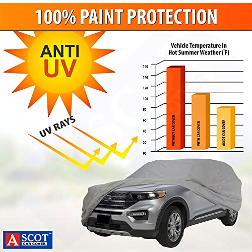 Image of ASCOT, CAR COVER for Hyundai Grand i10 Nios Car Body Cover Waterproof 3 Layers Custom-Fit All Weather for Indoor & Outdoor Use (NIOS Magna, TIEBOND Grey)