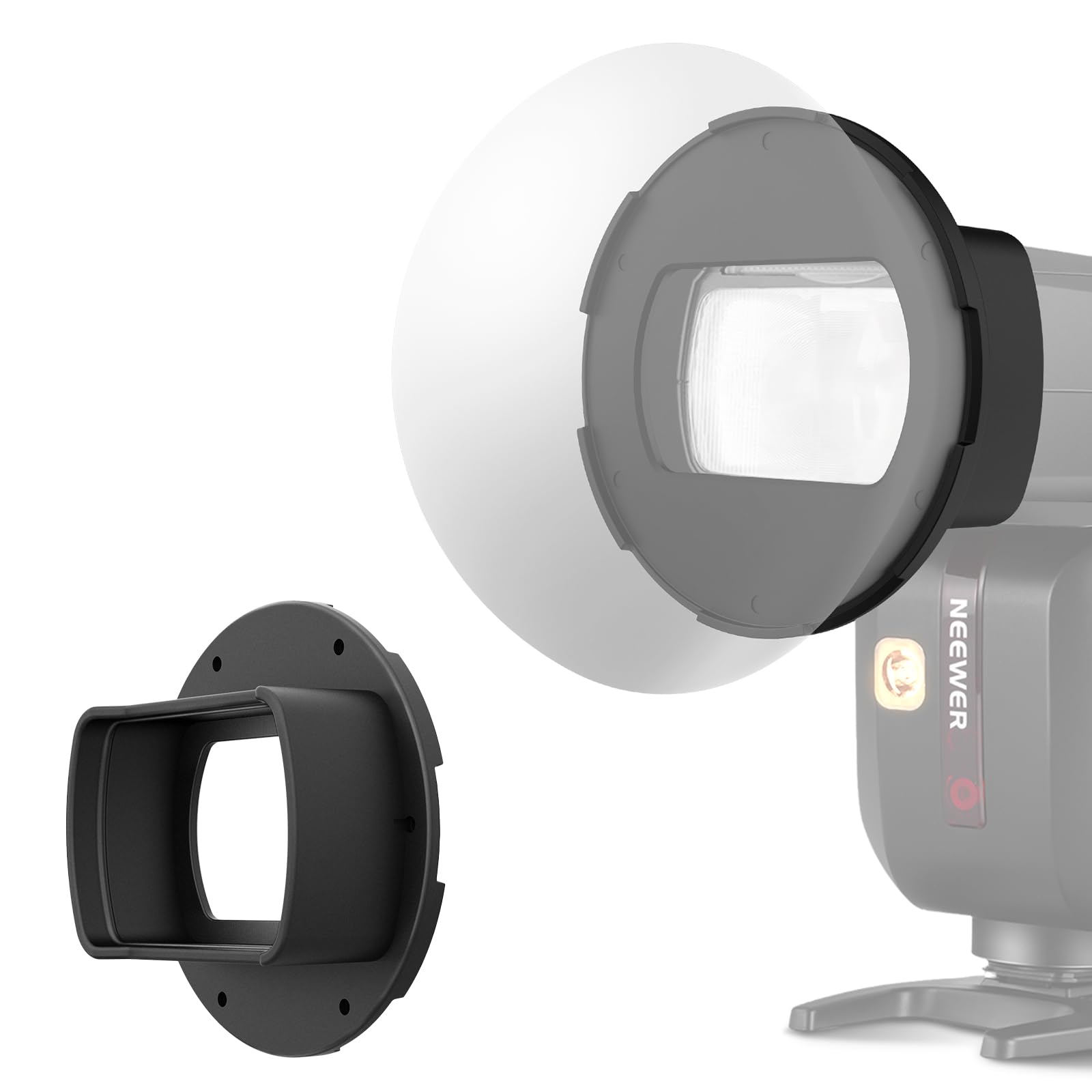 NEEWER Anello Adattatore Magnetico per Flash Quadrato, Supporto Magnetico in Silicone Diffusore Luce Compatibile con Godox V850III/860II NEEWER NW620 NW700 NW760 Z880 Z760 Flash a Testa Quadrata,CRS14
